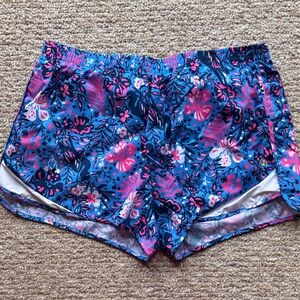 Lilly Pulitzer Blue and Pink Floral Women Shorts
